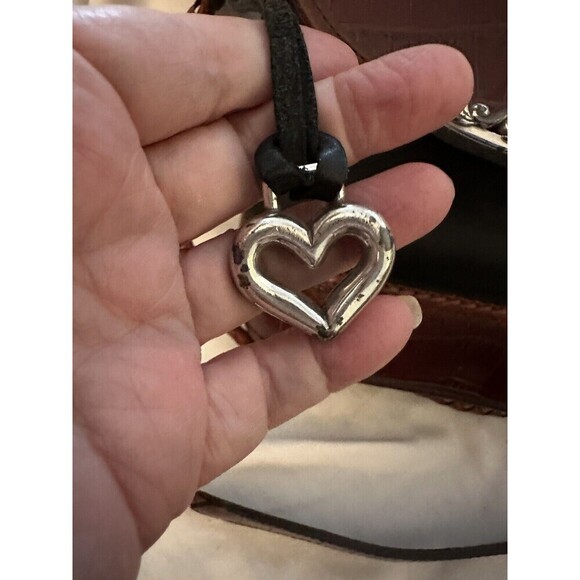 Vintage 1996 Melanie Bucket Shoulder Bag Brighton Long Strap Croc Leather - Picture 2 of 10